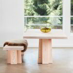 The Soma bench and Soma dining table.