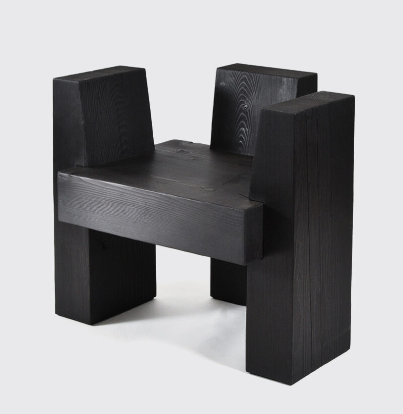 The beton brut chair is pictured against a white background
